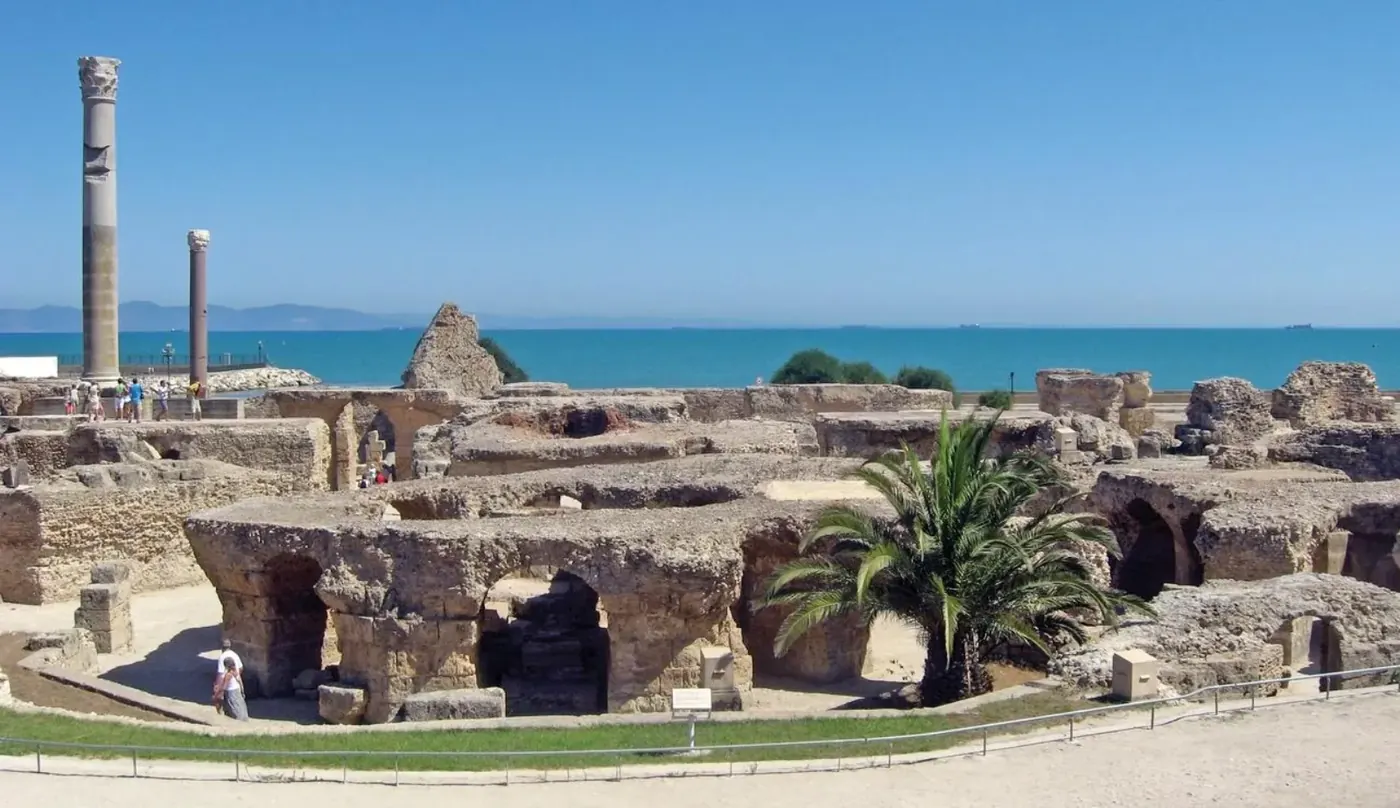 Columns and vaulted chambers of the Antonine Baths at Carthage