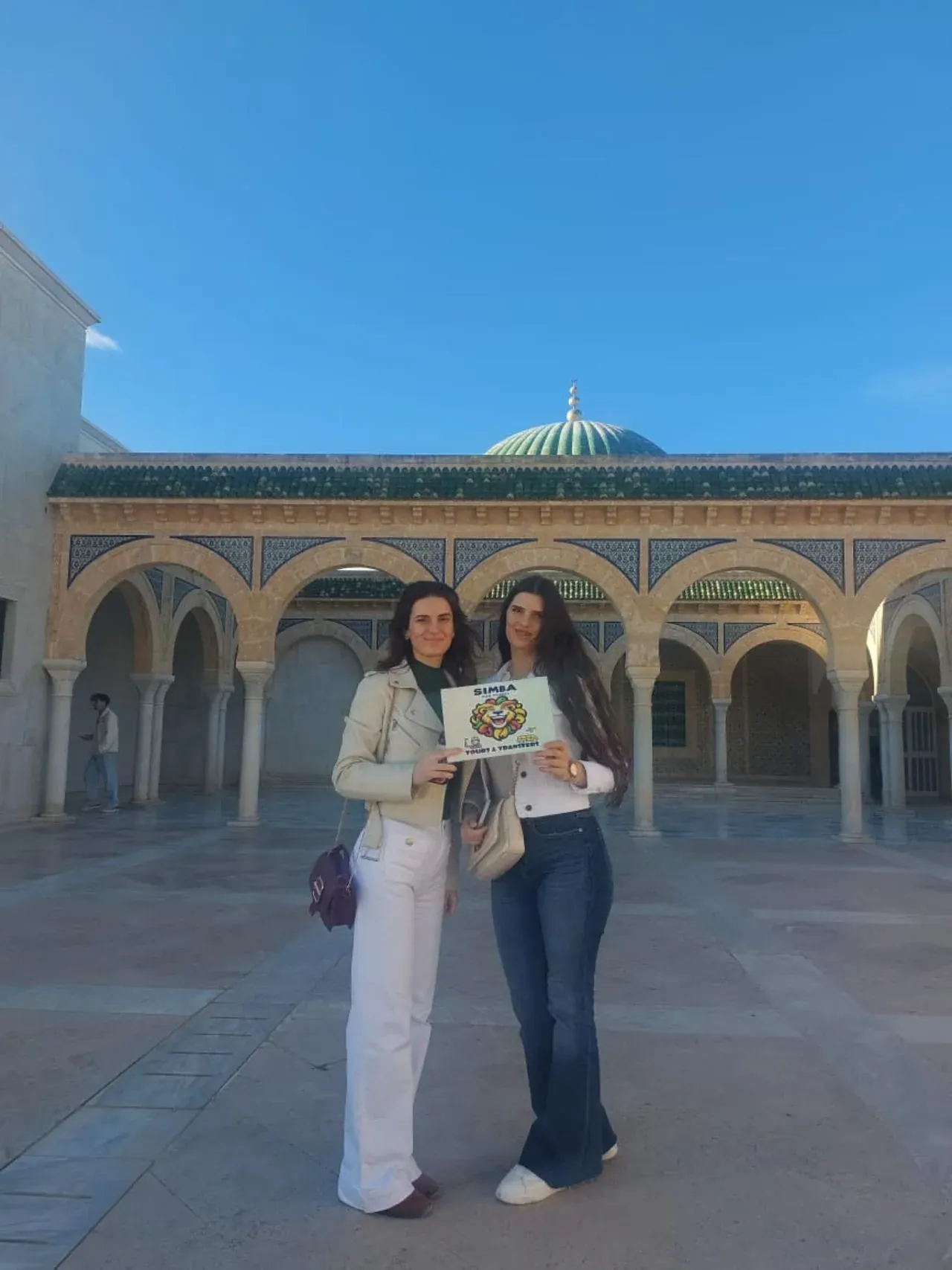 The arcaded courtyard of a mosque in the Medina of Tunis